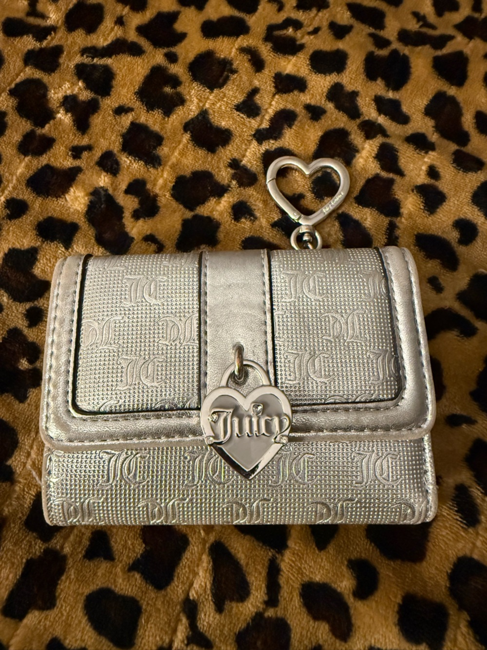Juicy Couture Silver Mini Wallet with Heart Charm